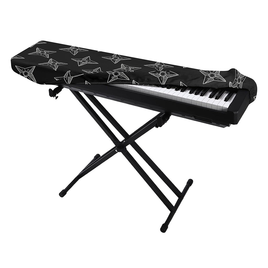 Ninja Weapon Pattern Print Piano Keyboard Cover