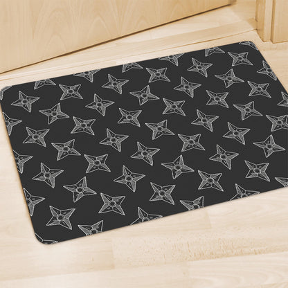 Ninja Weapon Pattern Print Polyester Doormat