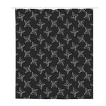 Ninja Weapon Pattern Print Polyester Shower Curtain