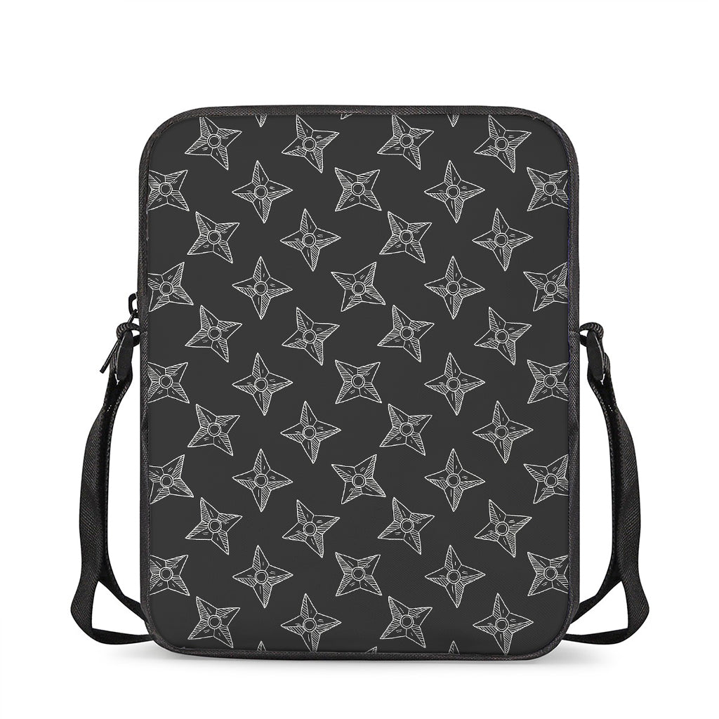 Ninja Weapon Pattern Print Rectangular Crossbody Bag