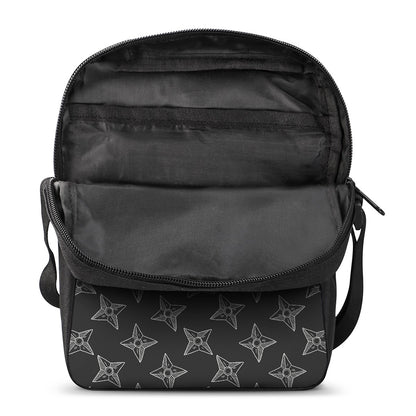 Ninja Weapon Pattern Print Rectangular Crossbody Bag