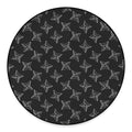 Ninja Weapon Pattern Print Round Floor Mat