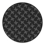 Ninja Weapon Pattern Print Round Floor Mat