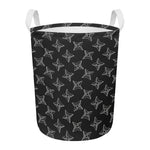 Ninja Weapon Pattern Print Round Laundry Basket