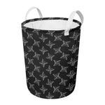Ninja Weapon Pattern Print Round Laundry Basket