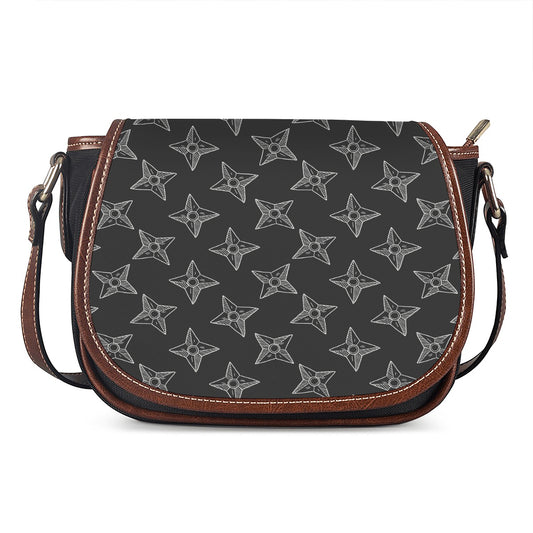 Ninja Weapon Pattern Print Saddle Bag