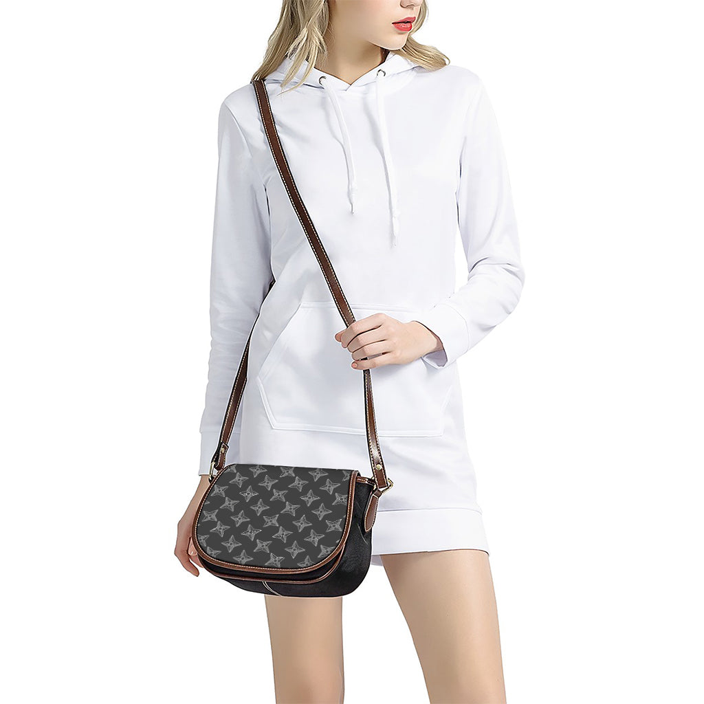 Ninja Weapon Pattern Print Saddle Bag