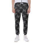 Ninja Weapon Pattern Print Scuba Joggers