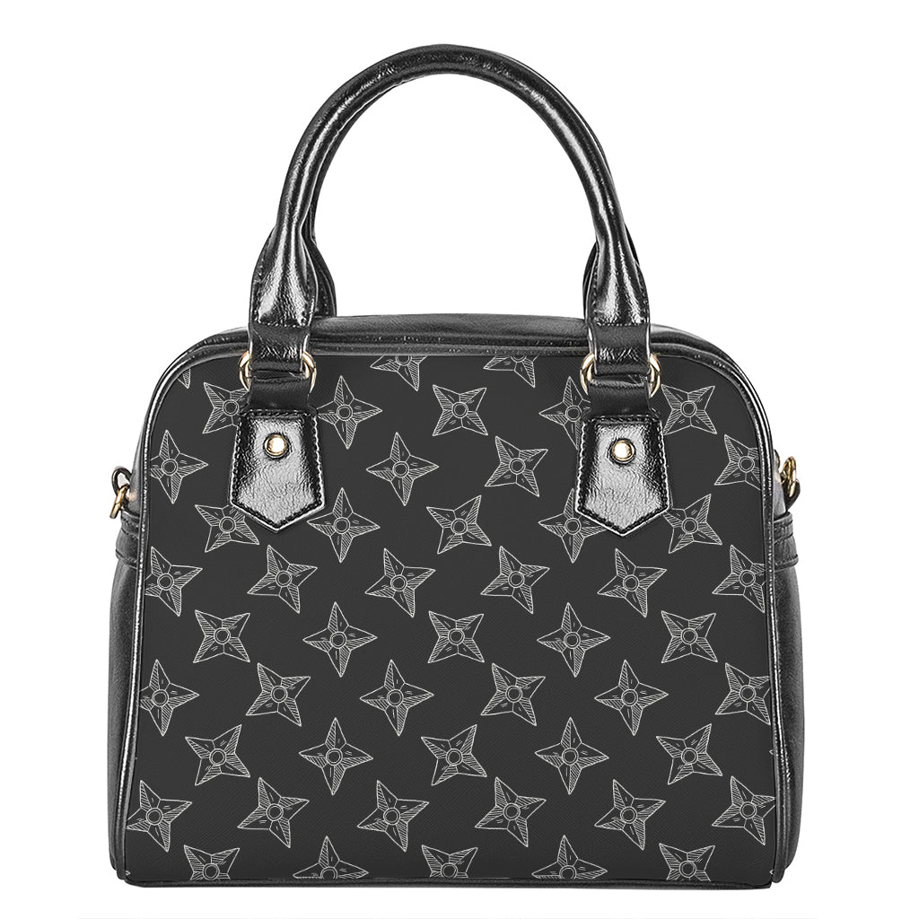 Ninja Weapon Pattern Print Shoulder Handbag