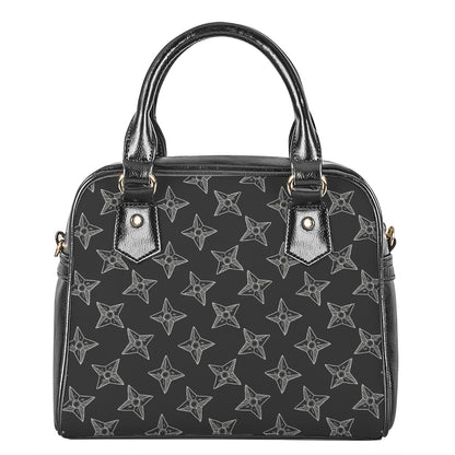 Ninja Weapon Pattern Print Shoulder Handbag