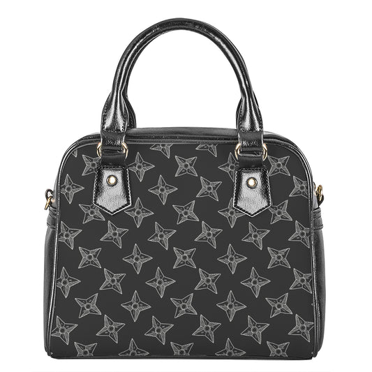 Ninja Weapon Pattern Print Shoulder Handbag