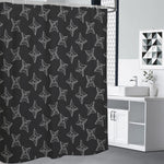 Ninja Weapon Pattern Print Shower Curtain