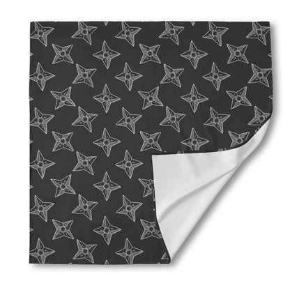 Ninja Weapon Pattern Print Silk Bandana