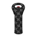 Ninja Weapon Pattern Print Single Neoprene Wine Tote