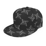 Ninja Weapon Pattern Print Snapback Cap
