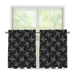 Ninja Weapon Pattern Print Tier Curtains