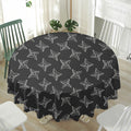 Ninja Weapon Pattern Print Waterproof Round Tablecloth