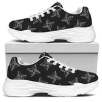 Ninja Weapon Pattern Print White Chunky Shoes