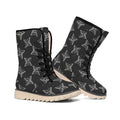 Ninja Weapon Pattern Print Winter Boots