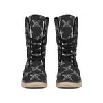 Ninja Weapon Pattern Print Winter Boots