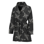 Ninja Weapon Pattern Print Women's Bathrobe