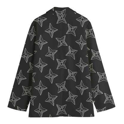 Ninja Weapon Pattern Print Women's Blazer
