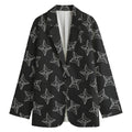 Ninja Weapon Pattern Print Women's Cotton Blazer