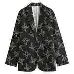 Ninja Weapon Pattern Print Women's Cotton Blazer