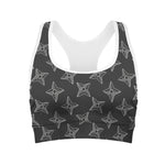 Ninja Weapon Pattern Print Women's Sports Bra