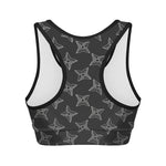 Ninja Weapon Pattern Print Women's Sports Bra
