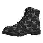Ninja Weapon Pattern Print Work Boots