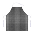 Noisy Windowpane Pattern Print Adjustable Apron