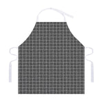Noisy Windowpane Pattern Print Adjustable Apron