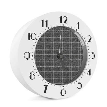 Noisy Windowpane Pattern Print Alarm Clock