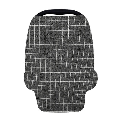 Noisy Windowpane Pattern Print Baby Seat Cover