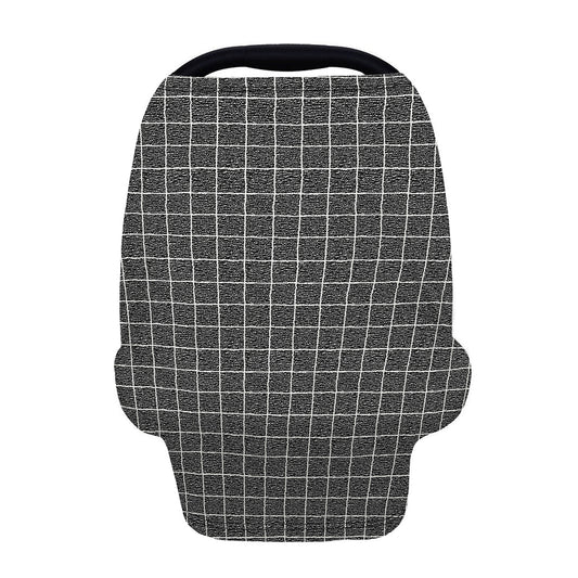 Noisy Windowpane Pattern Print Baby Seat Cover
