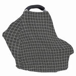 Noisy Windowpane Pattern Print Baby Seat Cover