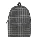 Noisy Windowpane Pattern Print Backpack