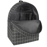 Noisy Windowpane Pattern Print Backpack