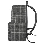 Noisy Windowpane Pattern Print Backpack