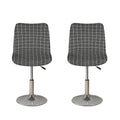 Noisy Windowpane Pattern Print Bar Stool Covers