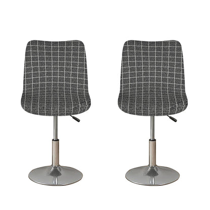 Noisy Windowpane Pattern Print Bar Stool Covers