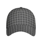 Noisy Windowpane Pattern Print Baseball Cap