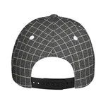 Noisy Windowpane Pattern Print Baseball Cap
