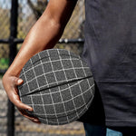 Noisy Windowpane Pattern Print Basketball