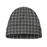 Noisy Windowpane Pattern Print Beanie