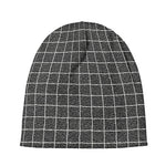 Noisy Windowpane Pattern Print Beanie
