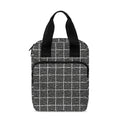 Noisy Windowpane Pattern Print Bible Tote Bag
