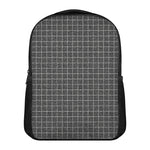 Noisy Windowpane Pattern Print Casual Backpack
