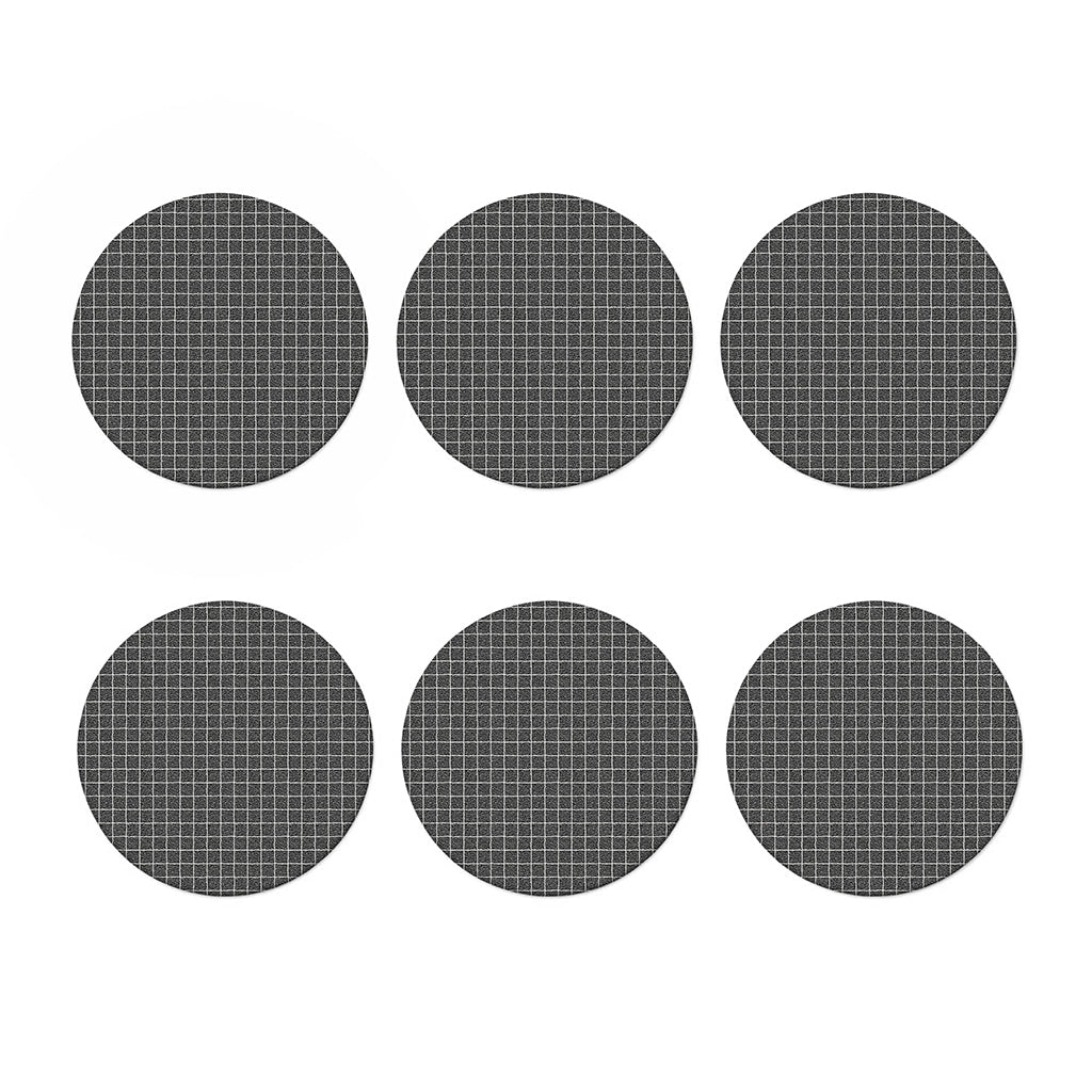 Noisy Windowpane Pattern Print Coaster Set